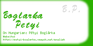 boglarka petyi business card